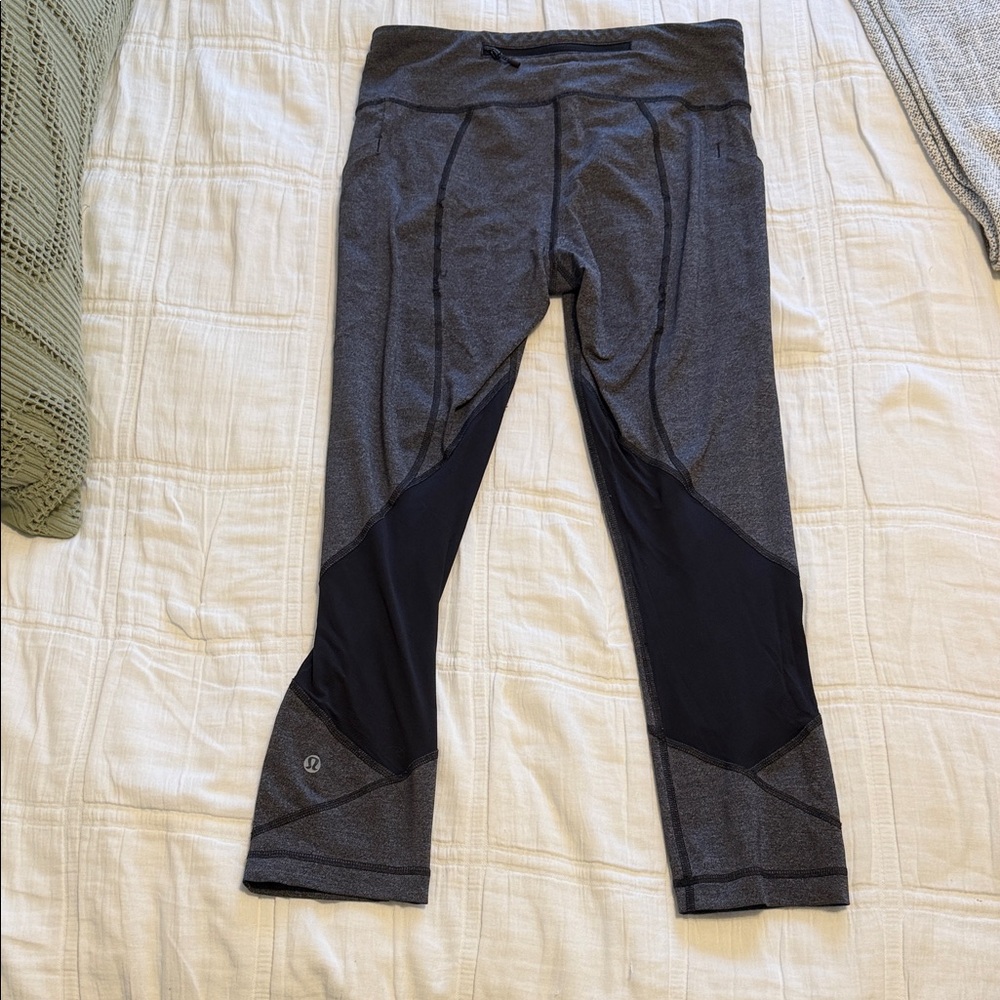Lululemon Gray and Black Leggings